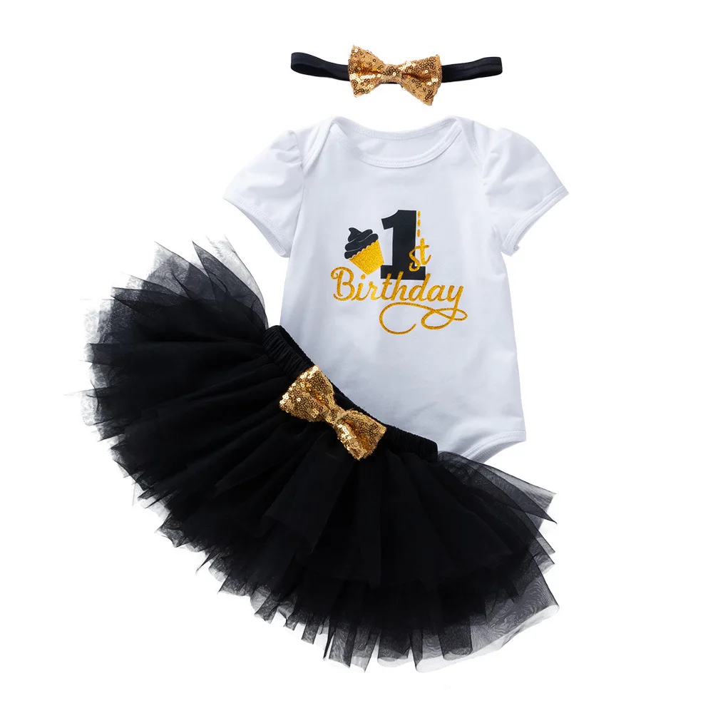 Wholesale Pink Long Sleeve Baby Onesie Dress Baby Pettiskirt Tutu Skirt Cute Baby Dress With Bow Headband