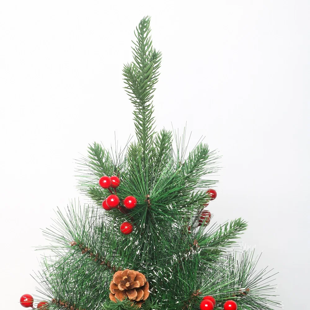 55cm Branch  Festival Spray Indoor Decoration pine needles fine silver flash white round Christmas  Branch
