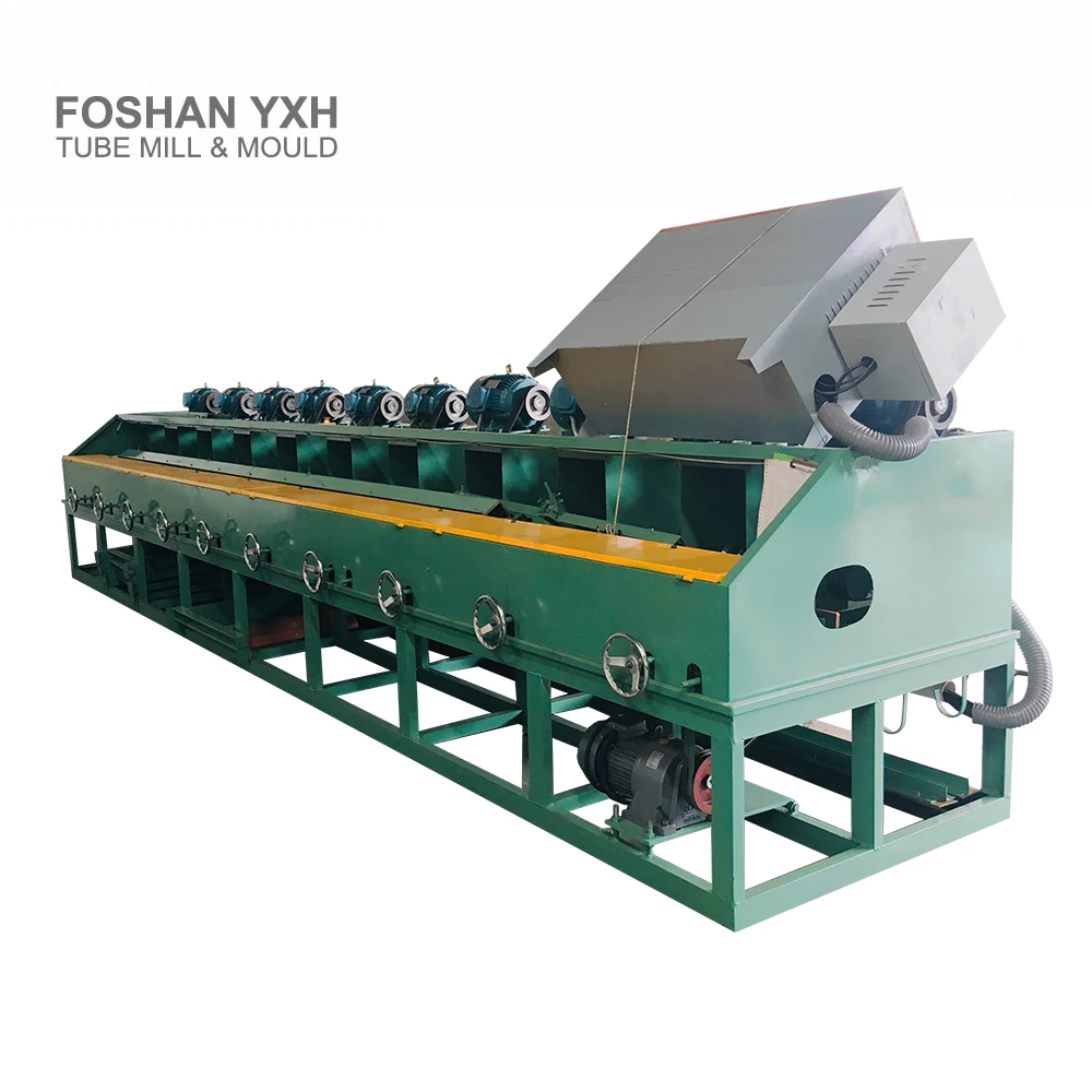 10 Wheel Head SS /Carbon Steel Round Pipe Polishing Machine