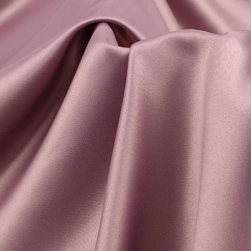  Polyester spandex fabric imitated silk satin woven elastic bright smooth for women clothes home wear dress