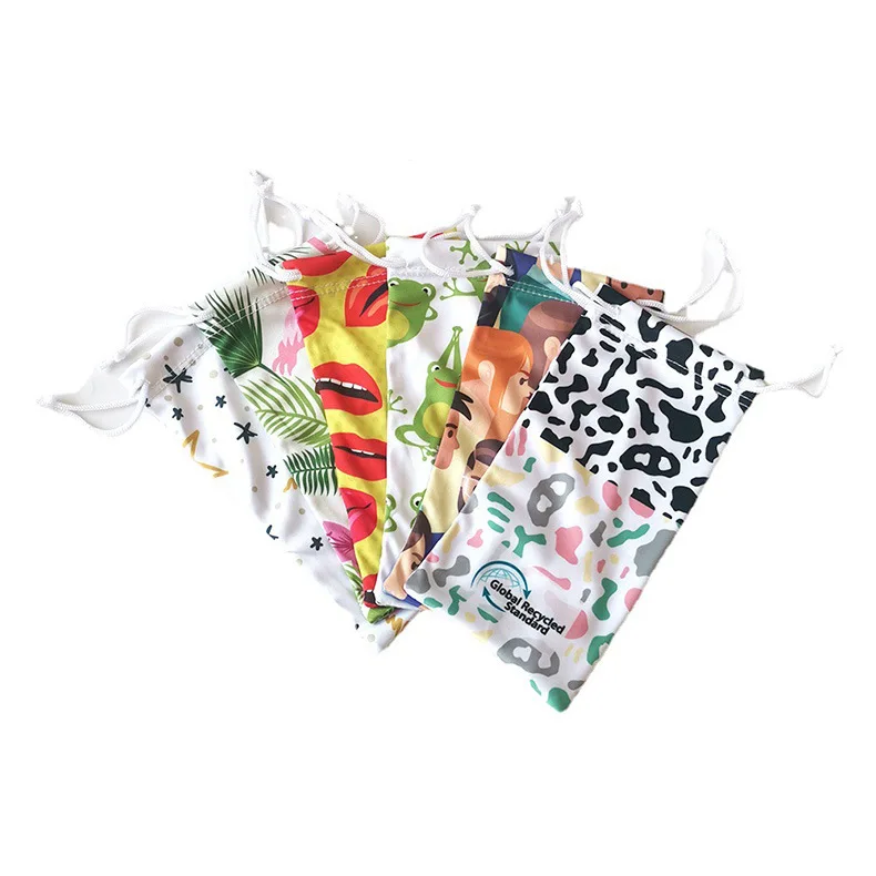 YT2062 wholesale Custom Logo Printed Microfiber Drawstring Eyeglasses Sunglasses Glasses bag pouch