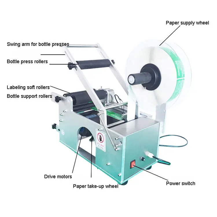High quality round bottle labeling machine beverage non-dry sticker labeling machine with new design