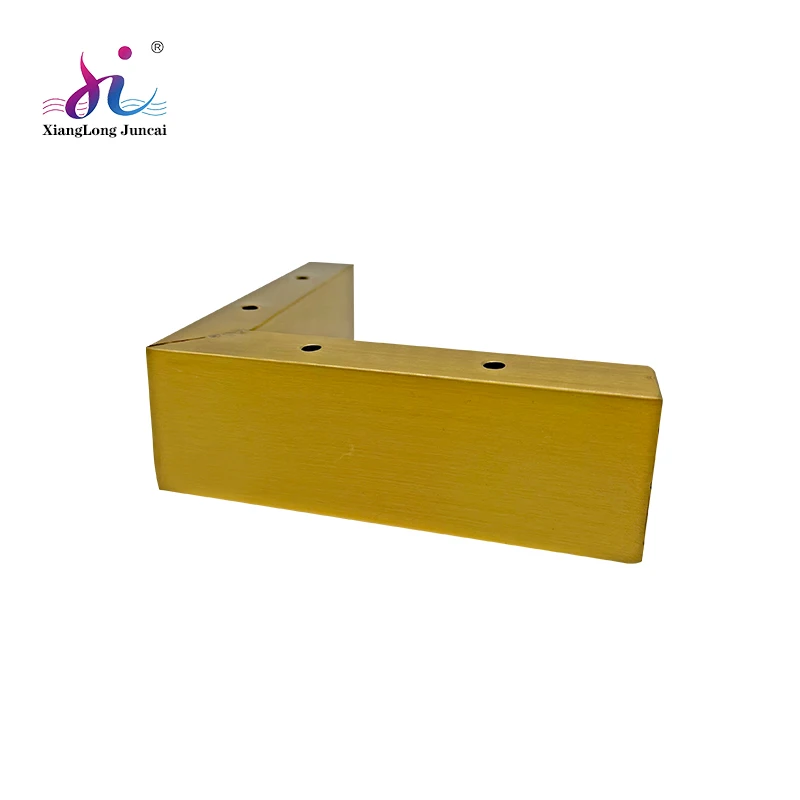 Wholesale Decorative Fittings L Shape Furniture Legs Golden Stainless Steel Sofa Legs Hardware Table Legs