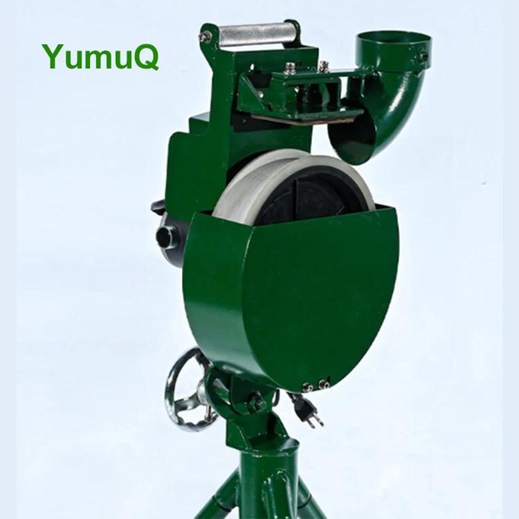 YumuQ Force/Breaking Ball /Angle/Height Adjustable Baseball Pitching Soft Toss One-wheel Ball Machine Automatic