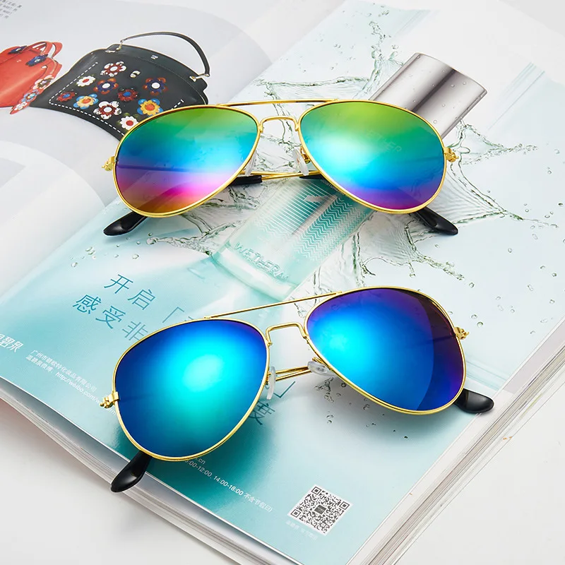 New Fashion Metal Retro Polarized Sunglasses Frog Mirror Oversize Frame Driver Sunglasses Custom Logo