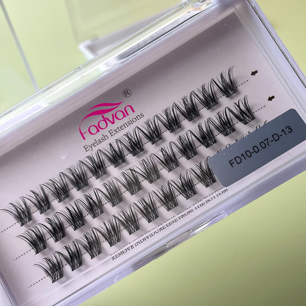 Professional Self Grafting Individual Lashes Cluster Segmented Eyelash Natural Diy Eyelash Extension Fan