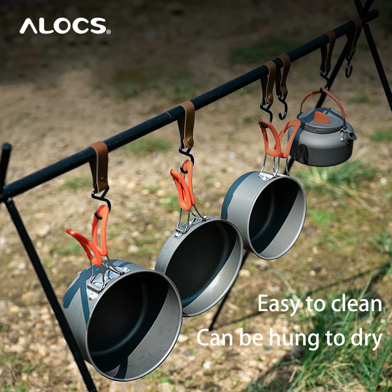 Alocs outdoor cooking artifact Four piece pot set deliciousness at hand