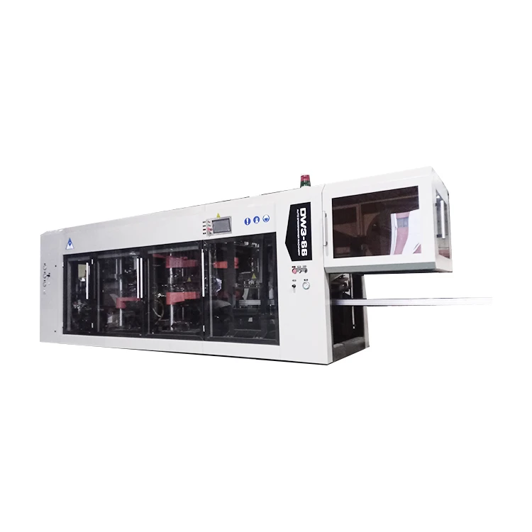 Guaranteed Quality Automatic Three Station Vacuum Forming Machine Plastic Thermoforming Machine Fast Food Box Provided