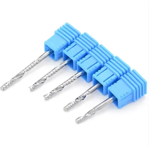 Single Blade Spiral Milling Cutter for Acrylic Solid Wood Precision Carving Knife Tool with Coating OEM & ODM Supported
