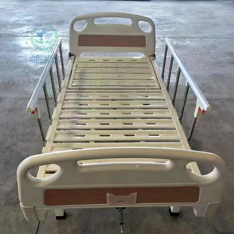 High quality double crank manual patient bed with dual function folding bed