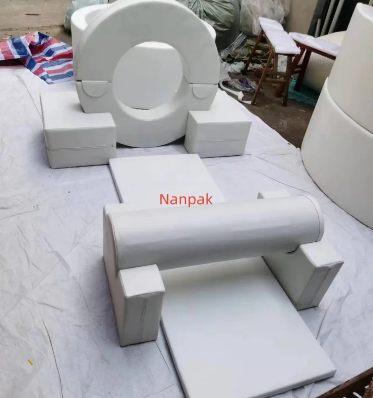 High Quality white pink grey foam soft play equipment indoor outdoor kids balance crawl sensory softplay rental event soft play