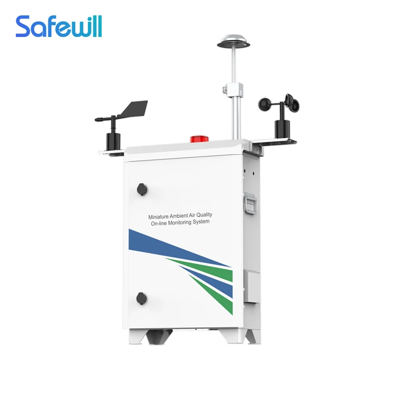 SAFEWILL ES80A-A10 air pollution monitor NO2 SO2 O3 CO H2S O2 VOC NH3 CO2 multi gas environmental air quality monitoring system