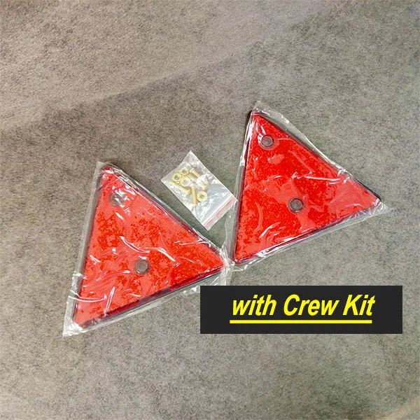 ECE PMMA Truck Trailer Rear Reflective sticker Triangle Plastic Retro Reflector