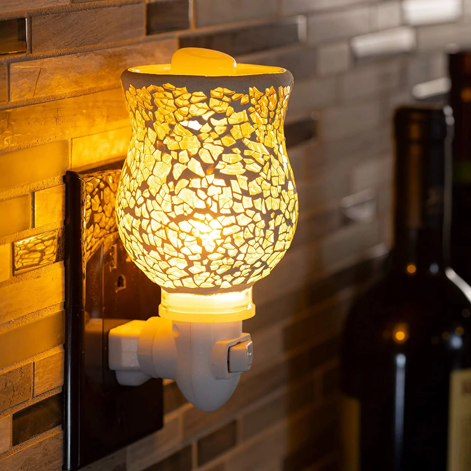 Mosaic  Wax Melt Warmer Candle   Plug in Wall Night Light