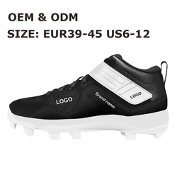 Wholesale OEM casual sneakers for men Training Sport cricket shoes TPU spikes Knitted Outdoor Baseball Shoes
