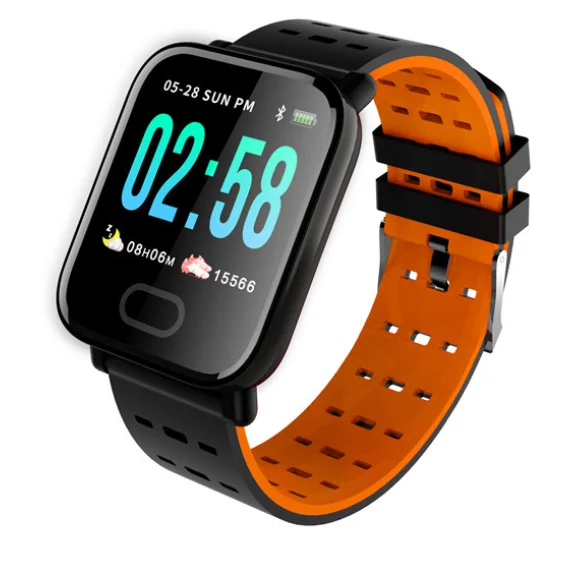 Fitness Bracelet Smart Sports Watch Heart Rate Monitor Heart Blood Pressure Monitor Waterproof IP67 A6 Men Women Smart Watched