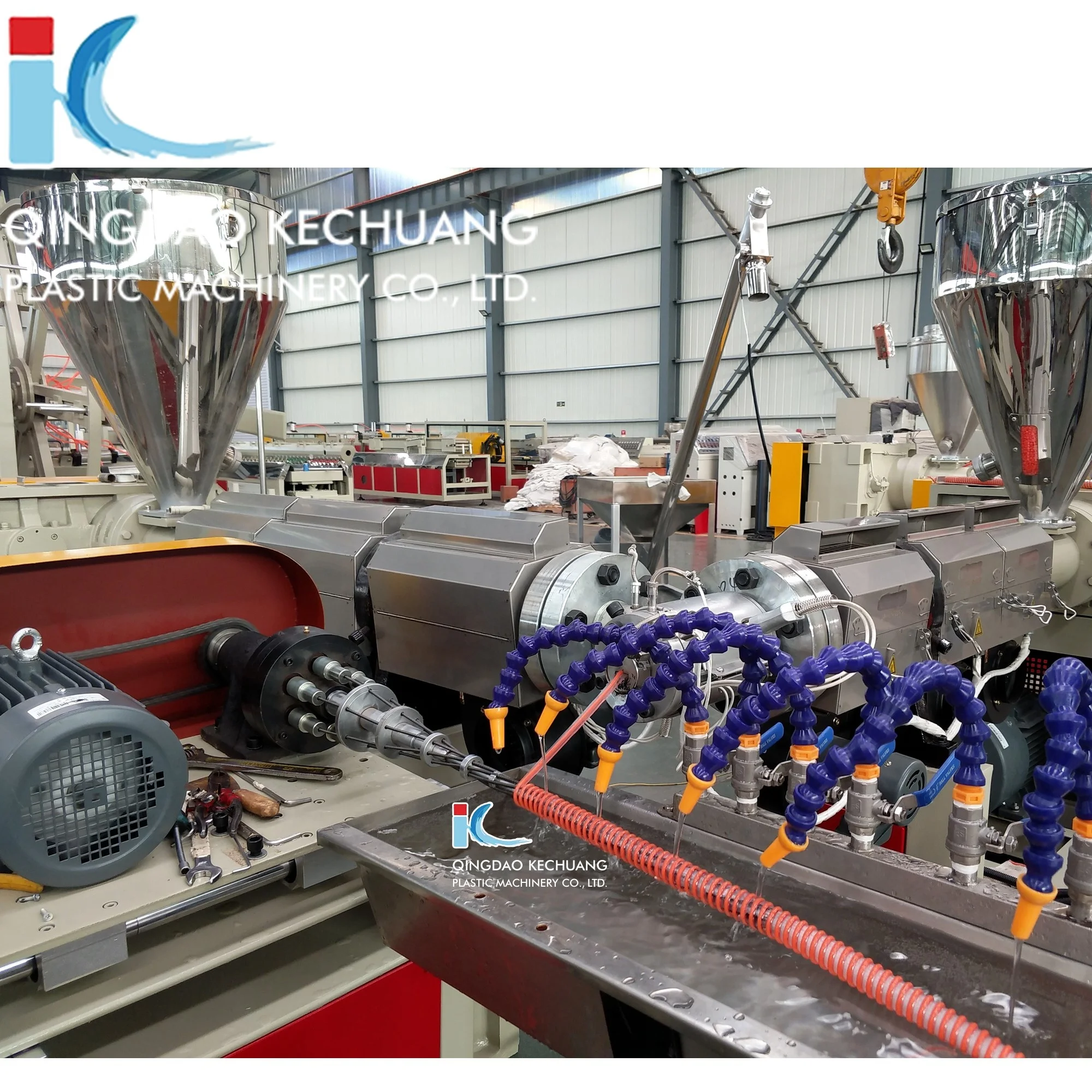 PVC spiral suction soft hose  extruding machine  QINGDAO KECHUANG PLASTIC MACHINERY