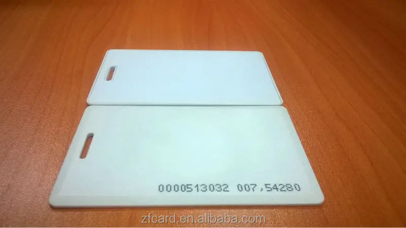 White 1.8 MM Thickness 125Khz EM4100 Chip Clamshell Cards