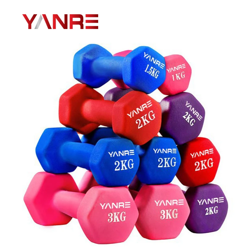 
Wholesale new popular gym fitness cross fit equipment accessories Neoprene dumbbell -STRAIGHT HANDLE 