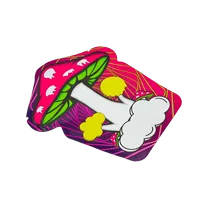 Custom Logo Irregular Shape Packaging Resealable Heat Seal Mylar Sachet Special Shape Die Cut Mushroom Mylar Bags 3.5G