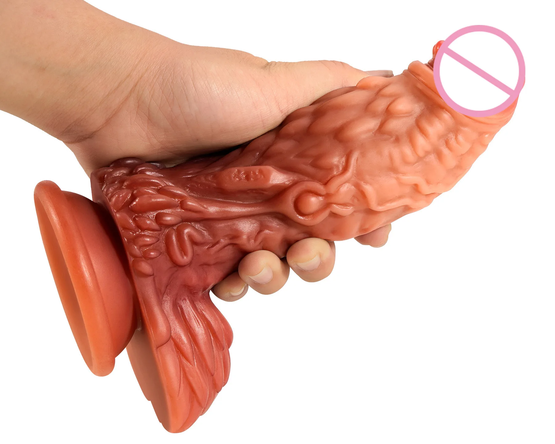 Double layer liquid silicone simulated anal large dildo sex toy for female masturbator animals shaped dick