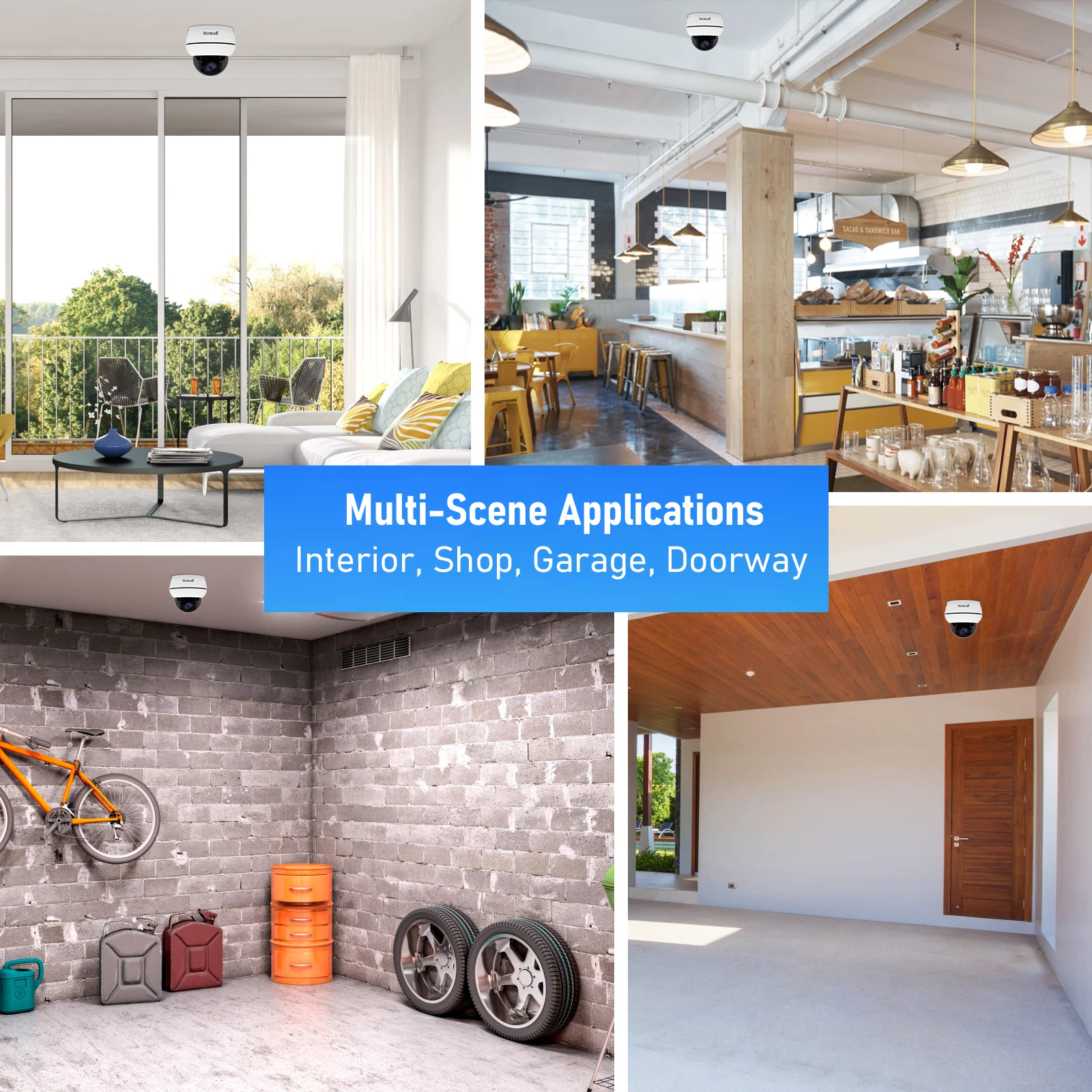 Купольная IP-камера JideTech P1 Plus-5X-5MP PTZ POE 5 Мп H.265 50X с ночным видением