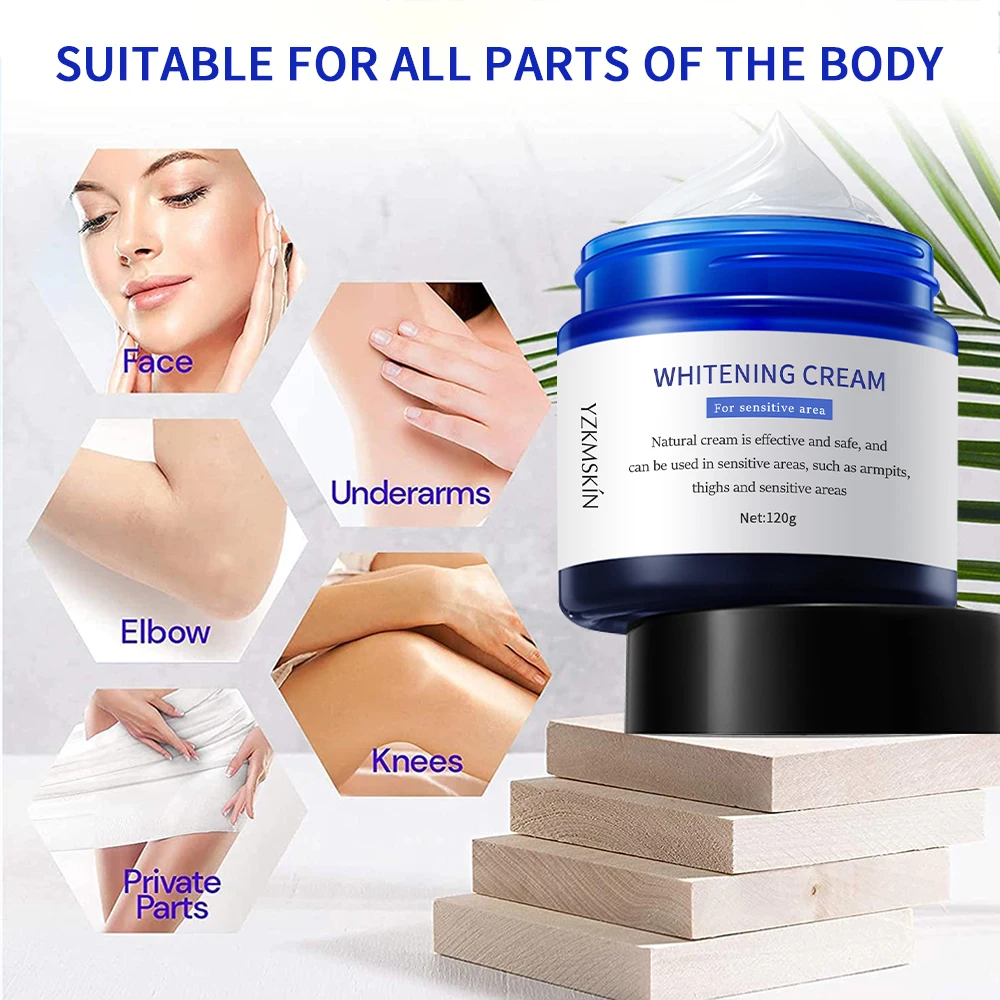 oem instant bleaching dark private parts under arm hand and foot skincare products whitening body cream for sensitive areas