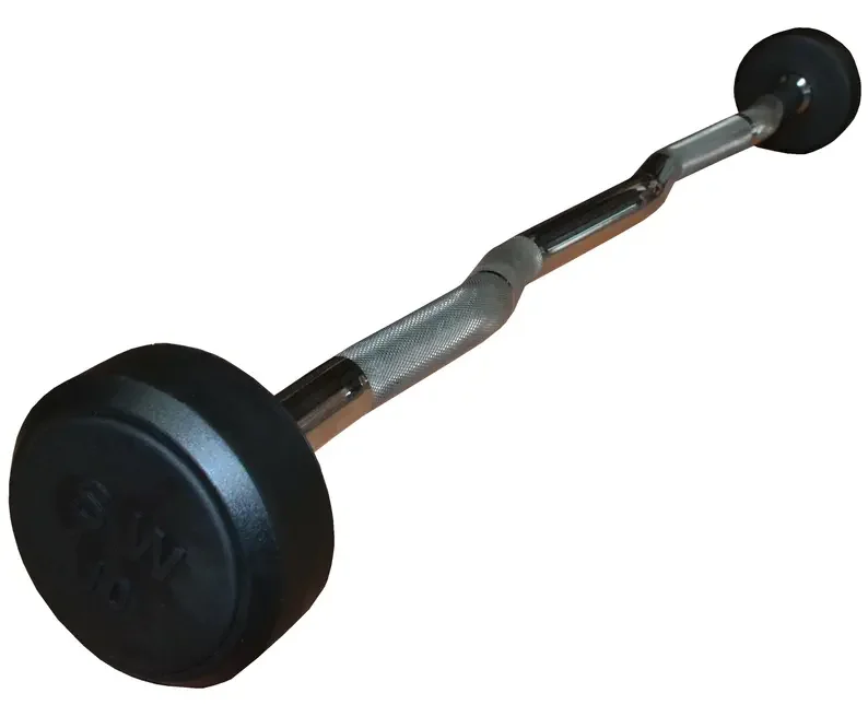 Gym Fitness Equipment Rubber Hex Fixed Barbell Gym Home Fitness Fix Barbell Free Fixed Weight Bar