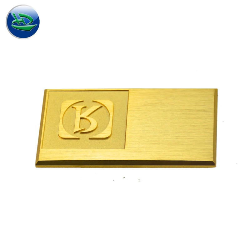 Custom mirror aluminum wine bottle curved nameplate badge metal aluminum logo