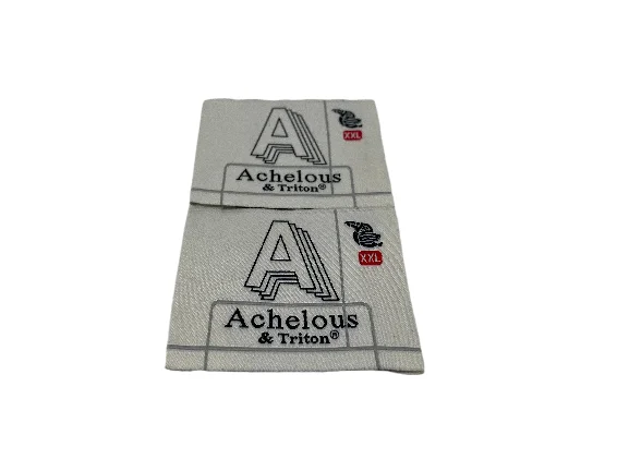 Washable Hologram Sticker For Clothes  Adhesive Woven Label  Textile Woven Label End Folded For Clothes  Woven Label Logo