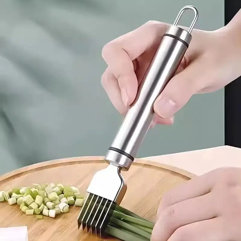 6.5 Sharp Scallion Cutter Shred Stainless Steel Chopped Green Onion Slicer Knife