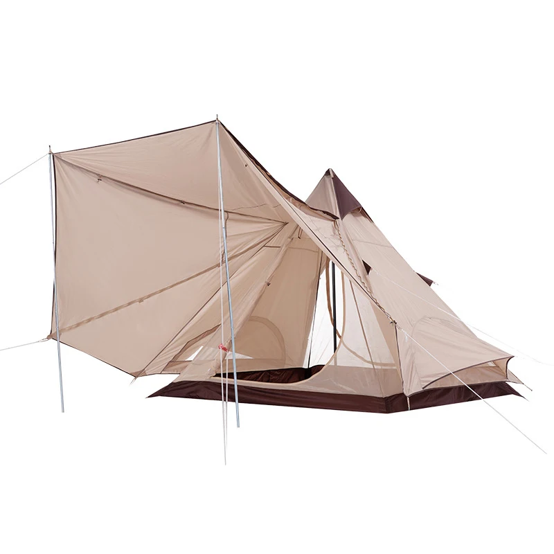 Camping canvas Tent Easy to build breathable 4 seasons general for family glamping