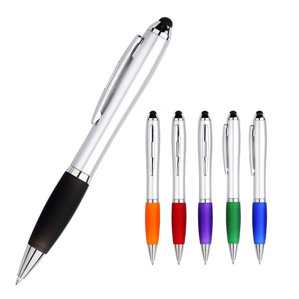 Custom Logo Promotional Handy Stylus Ball Pen Plastic shell Touch Screen Ballpoint Pen