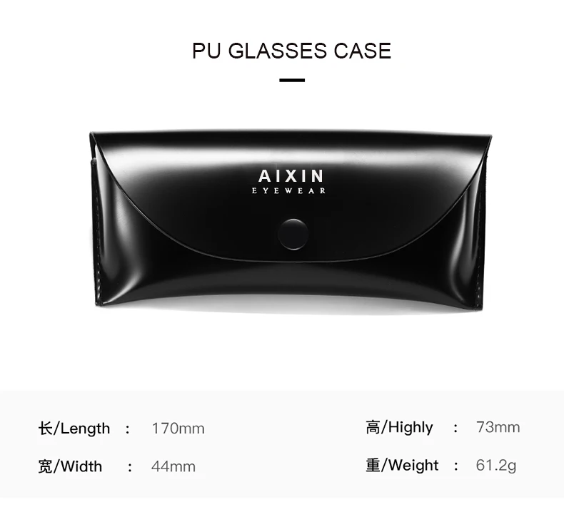 Custom Logo Sunglasses Box Embossed PU Packaging Black Eye Glasses Cleaning Cloth Bag Pouch