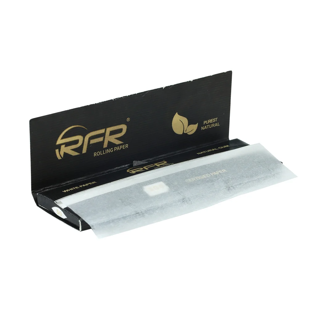RFR king size rolling paper Unbleached White paper with filter tips smoking paper king size