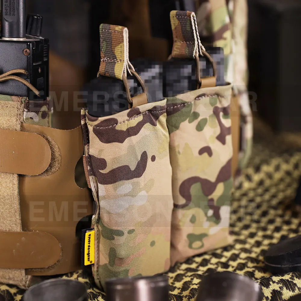 Emersongear 500D Cordura Nylon Mag Pouch Multicam Double Tactical Combat Magazine Pouch For SS TAC Vest