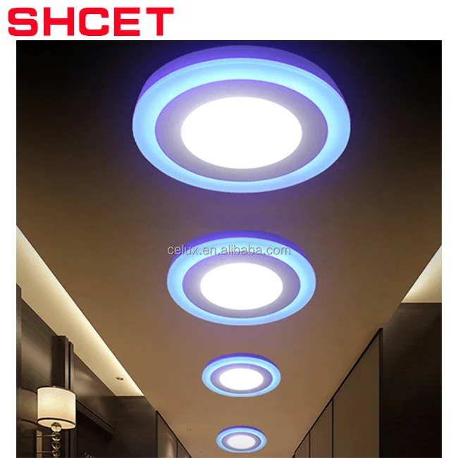 2 In 1 Colorful Slim Round LED Panel Light with round surface mounted from SHCET