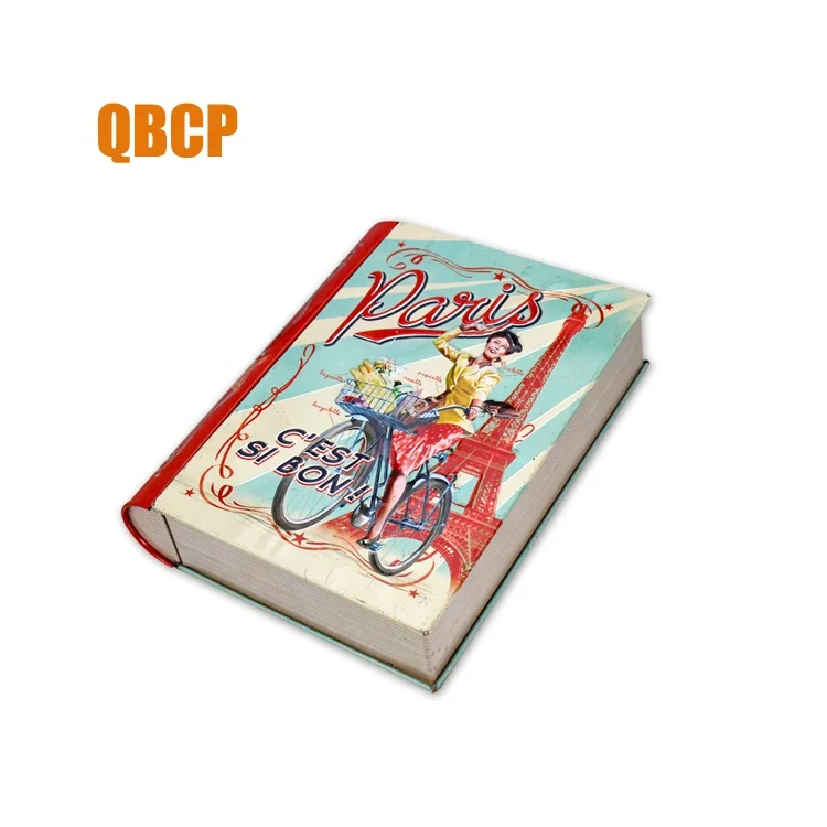 
Customized book shaped gift metal tin box 