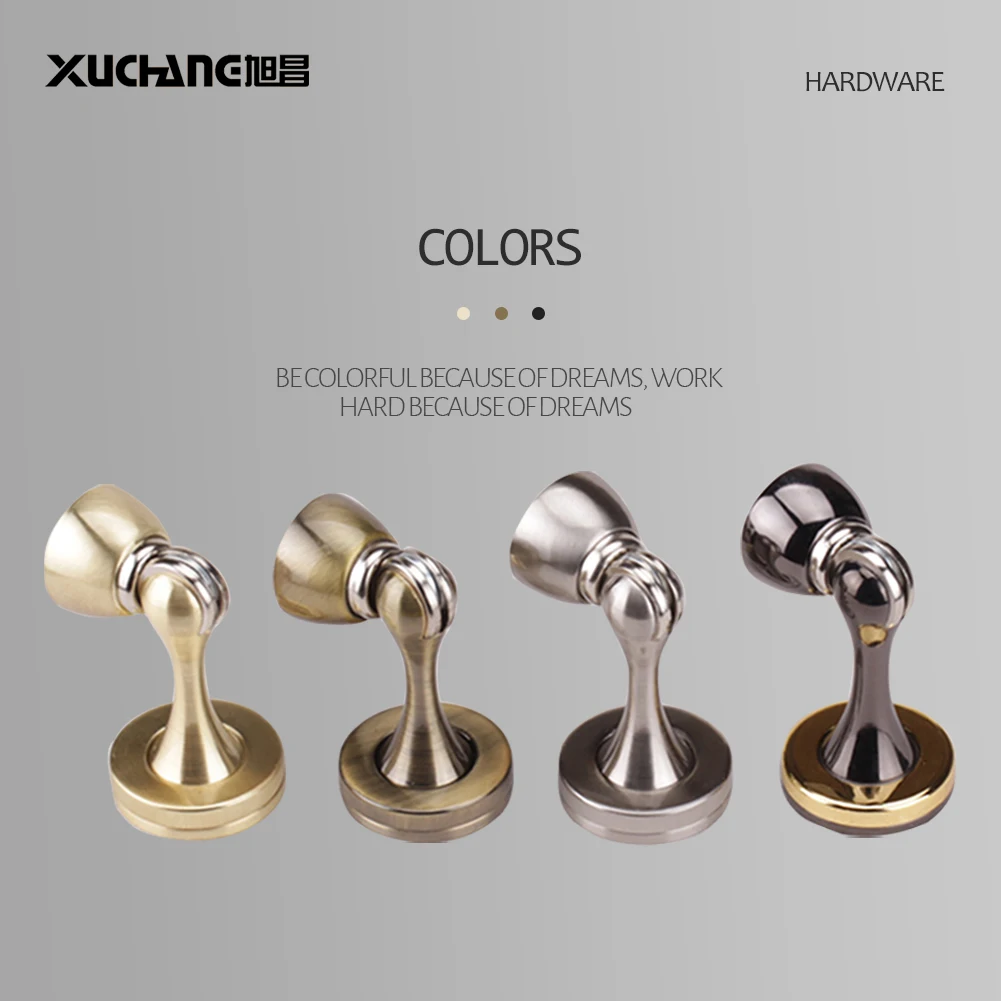 Strong Zinc Alloy Furniture Black BSN Magnetic Door Stopper