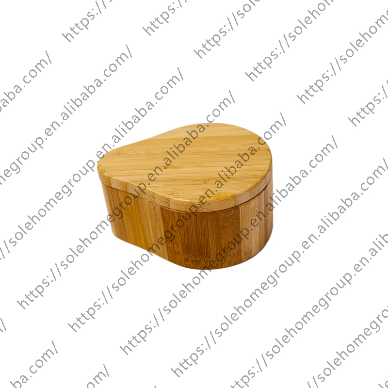 Bamboo Salt and Spice Storage Box With Magnetic Swivel Lid