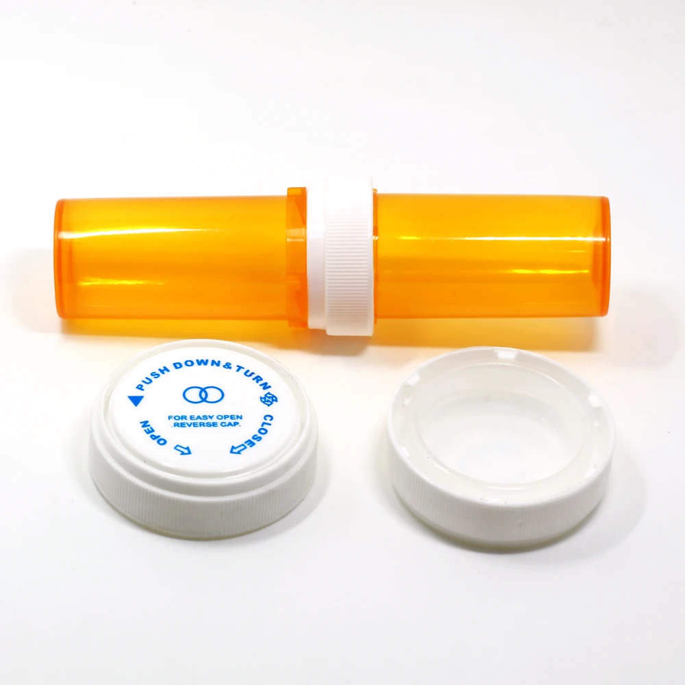 Hot sale medicine  pill reversible cap dual purpose plastic vial