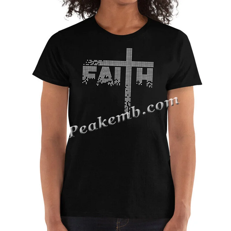 Hotfix Faith Crystal Rhinestone Trim Decoration Wholesale Hot Fix Believe Jesus Faith Rhinestones Tape For Dress