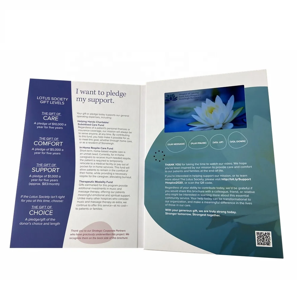 Производитель Шэньчжэнь видео брошюры для рекламного плеера с ЖК-дисплеем 5,0 дюйма