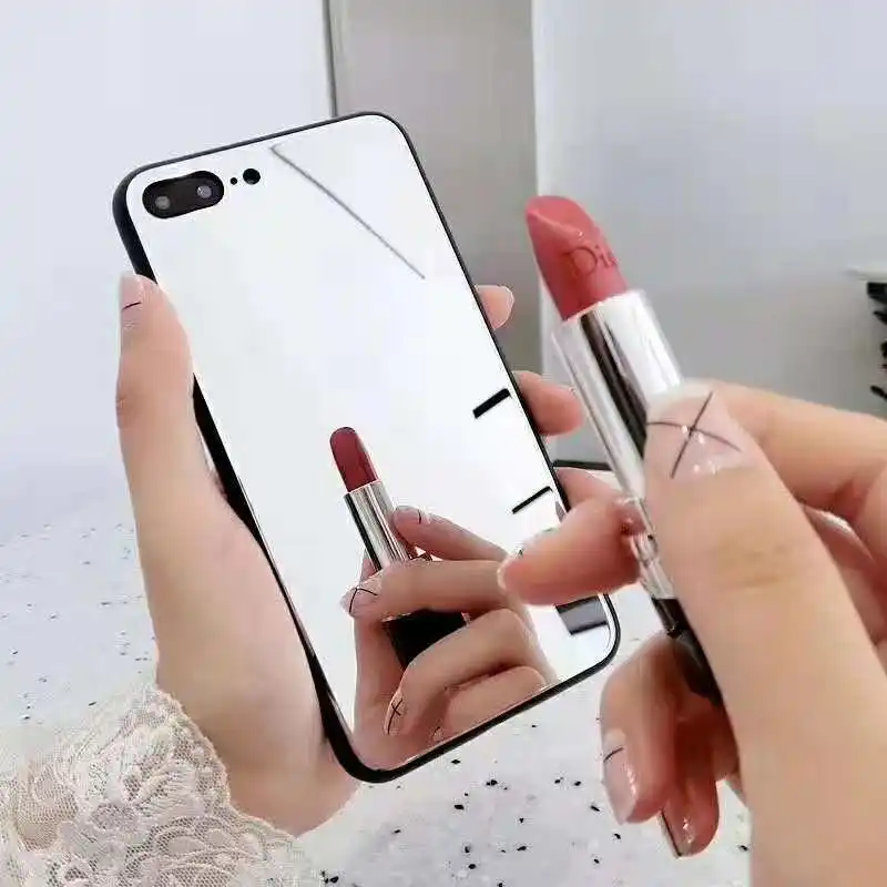 Radiation Blocking Phone Case For Iphone X Mobile Shell Personality Ip8/7Plus Mirror Glass 6S Thin Mobile Phone Hard Case Cover
