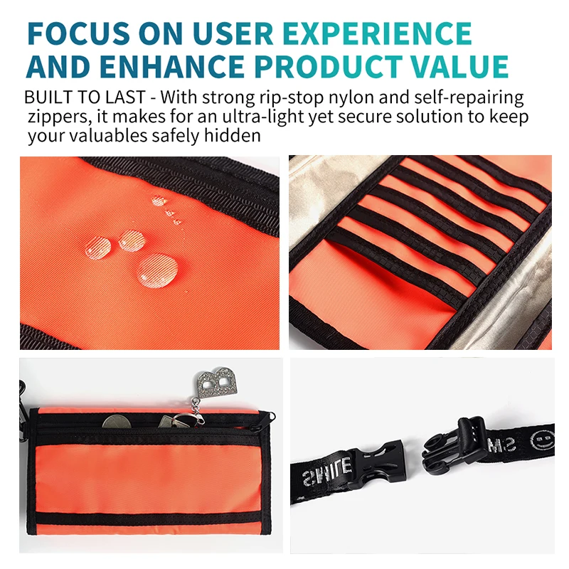 YIPINU Rfid Business Lanyard Credit Blocking Mens Wallet Card Holder passport holders