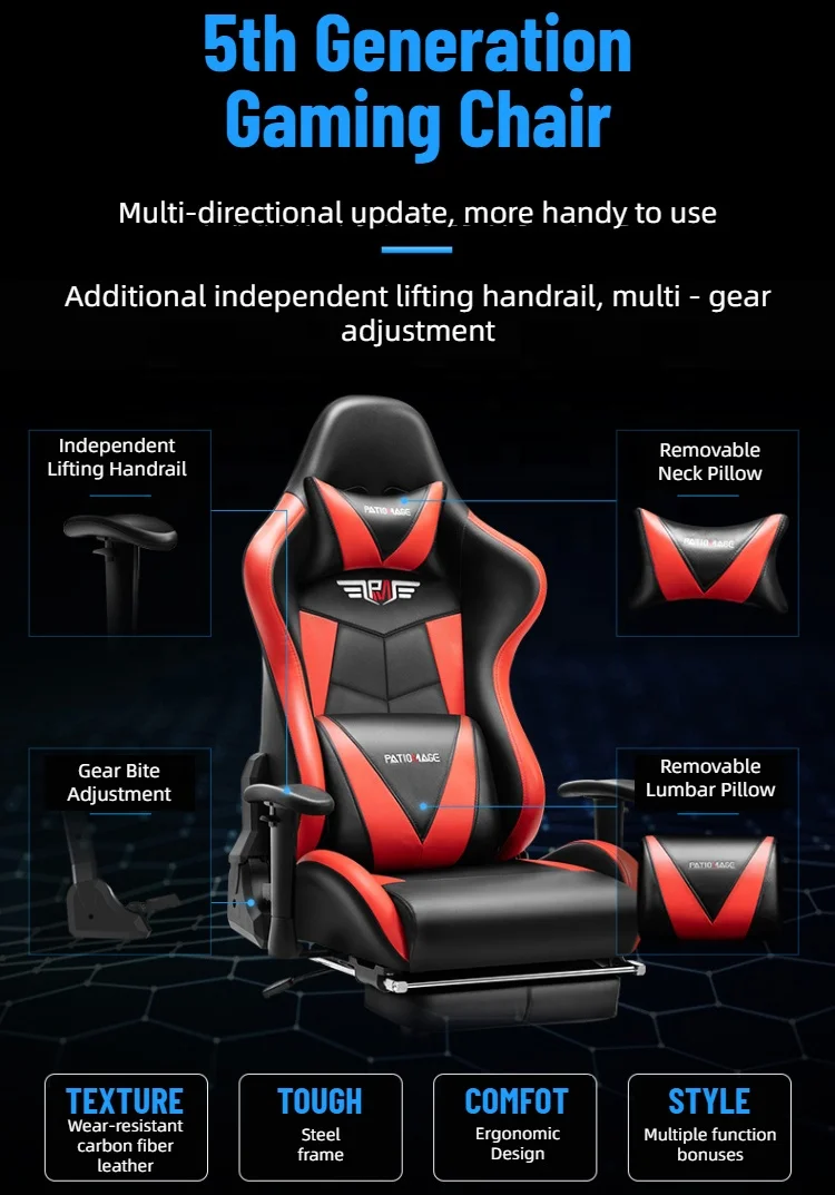 Эргономичный гоночный Поликарбонат Silla компьютерные игры игровые офисные стулья игровой стул Poltrona с поддержкой поясницы