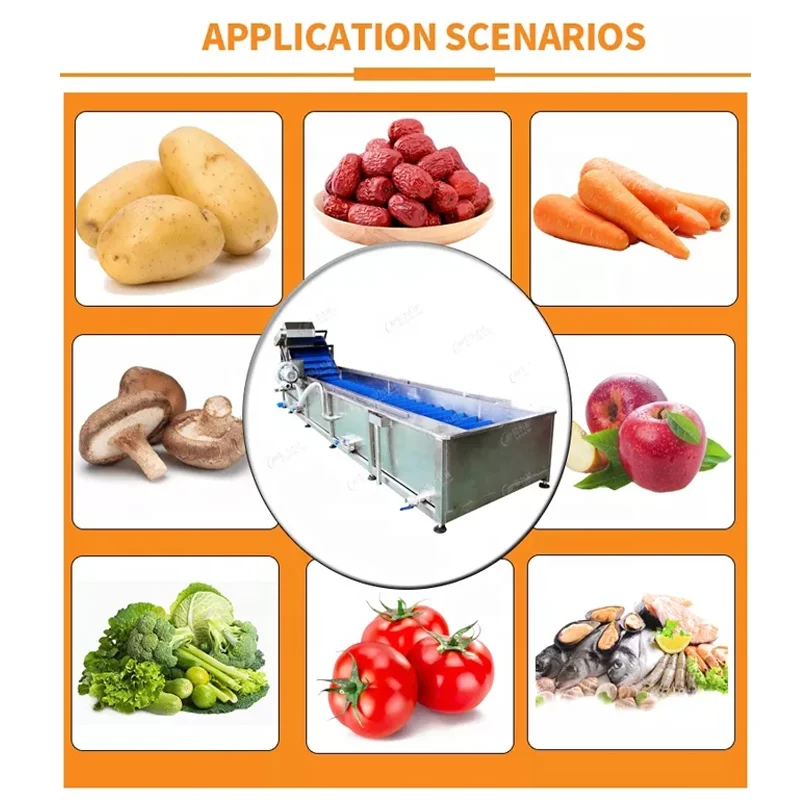 Leadworld Root Vegetable Fruit Ginger Washer Potato Cleaning Machine Potatoes Washing Machine