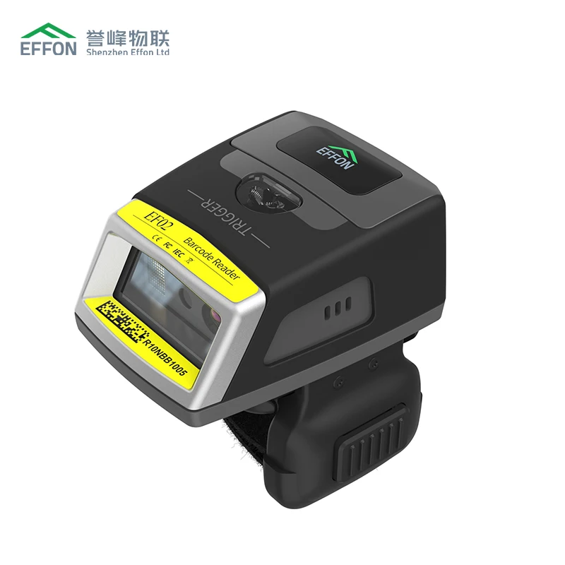 Effon EF02 Mini Wearable Ring Wireless Cordless BT 2D Image QR Code Barcode Reader scanner for Inventory Warehouse Stock