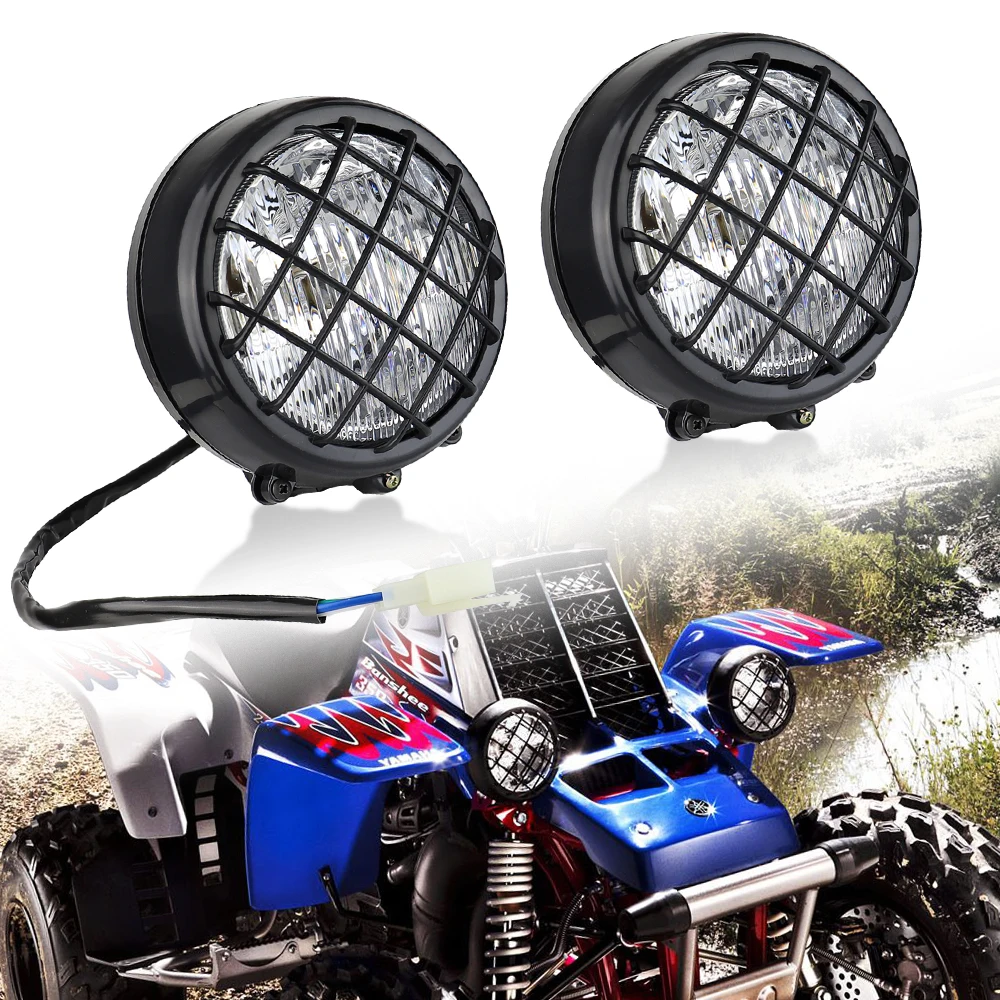 Headlight For for Ya-maha assembly 2002-2006 BANSHEE 350 YFZ350 Lens Bulbs Light Grills ATV Head Lamp