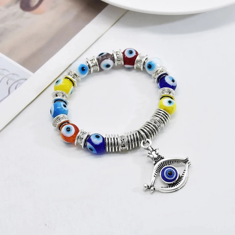 Bohemia Turkish Evil Eye Bracelets For Women Charms Jewelry Red Bracelet Boho Female Beaded Love Crystal Gift For Girl